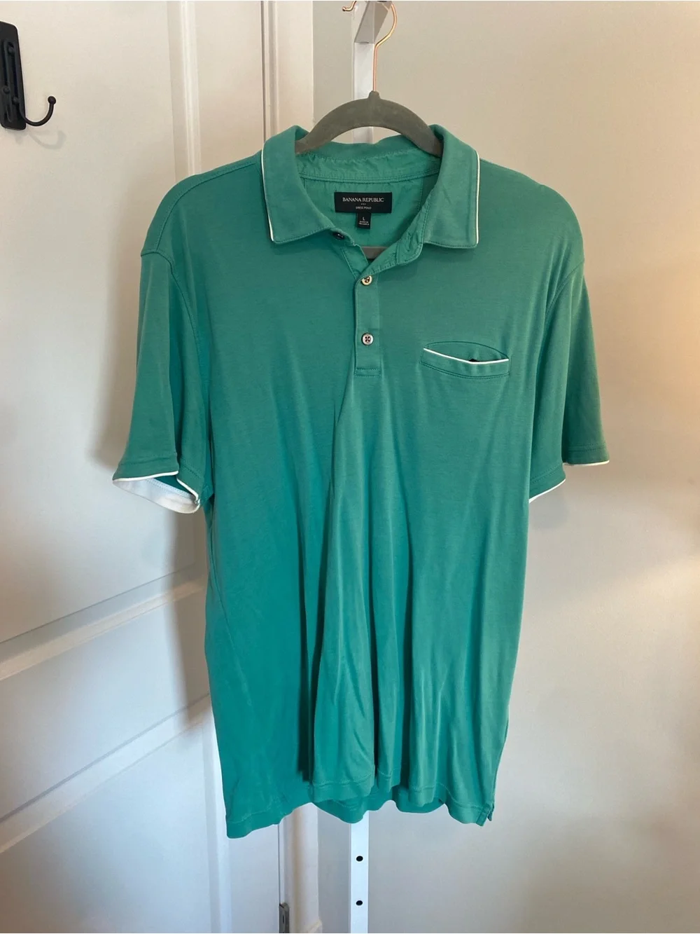 Banana Republic Green Dress Polo Men’s Large